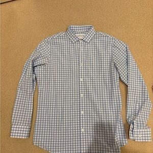 Mizzen+Main Light Blue Gingham Men's Shirt